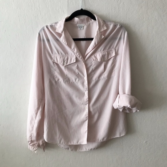 NICOLA Tops - Light Pink Casual Button Down Women’s Shirt